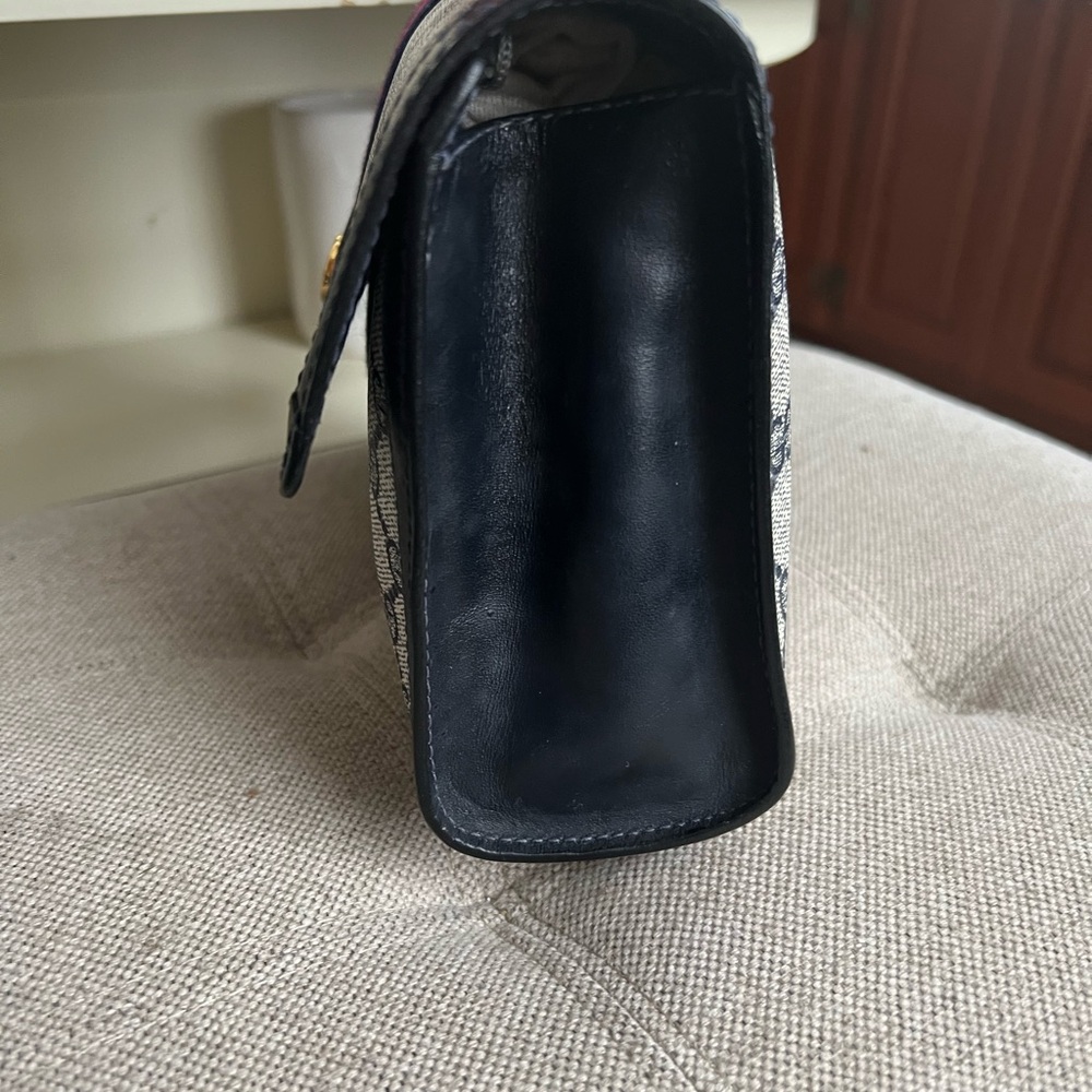 Gucci canvas sherry line navy clutch - Picture 10 of 16